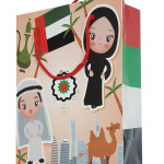 UAE National Day Paper Gift Bags, 2 Pieces Kraft Gift Paper Bags with Handles Bulk, Grocery Shopping Bags, Gift Bags for UAE