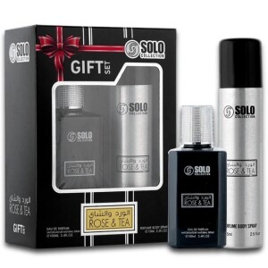 Non Alcoholic Rose & Tea 2 Pieces Perfume Gift Set For Unisex - Eau De Parfum 100ml & Perfume Body Spray 75ml