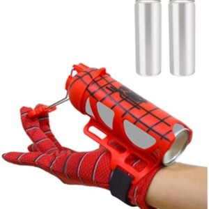 Toys for Boys Girls Spider Web Shooter, Shooting Spiderman Gloves Launcher, Costume Spider Cosplay Toys Set for 3 4 5 6 7 8+ Kids Great Gift, 2 Bottles Of Silk Jars