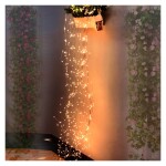 Garden Bunch Lights Waterfall Lights,Solar String Lights Outdoor 10 Strands 200 LEDs Branch Copper Twinkle Starry Fairy Lights Waterproof for Garden Wedding Party Decoration