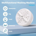 Mini Washing Machine Ultrasonic Turbine Portable Turbo Mini Washer for Travelling Business Trip Camping College Room