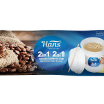 Hans 2 in 1 instant Coffee in Cup, 6 Cups Flow Pack