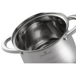 EDENBERG Stock Pot | Cooking Pot with Tempered Glass Lid | Multi-Purpose Cooking Pot- Stainless Steel Material | Induction Base Pot- Silver, 4.0 L (diameter: 18 cm)