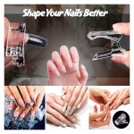 20 Pieces Nail Tips Clip Nail Gel Quick Building Set DIY Manicure Plastic Nail Art Tips Extension Kit