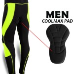 Spall Men's Cycling Tights Coolmax Compression Padded Bicycle Bike Legging Trouser Pant