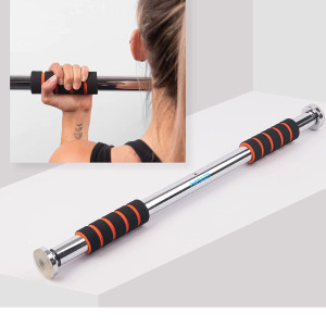 Pull-Up Bar Chin-Up Bar for Doorway with Padded Grips, Adjustable Width Exercise Workout Bar, Doorway or Wall Mount 