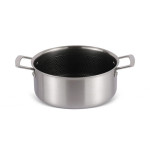 22Cm Casserole With Lid Black Honey Comb Coating