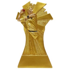 Trophy with Resin Decoration Electroplating Ornament