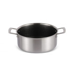 24Cm Casserole With Lid Black Honey Comb Coating