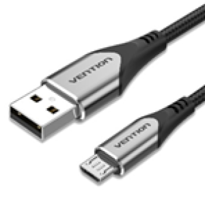 USB 2.0 to Micro USB Cable 2M Gray Aluminum Alloy Type
