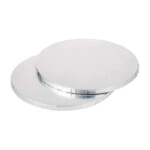 Rosymoment 10-inch Round Cake Board Set, Silver
