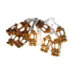 10-Light LEDs Ramadan Muslim Eid Lantern String Lights, Gold