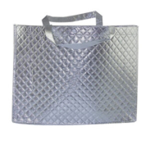 Gift Bag with Handle, 120 Pieces, 46 x 35 x 11cm, Silver