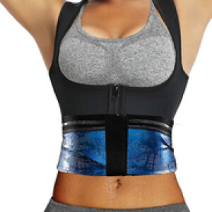 Bodysuner Sauna Sweat Vest for Women, S/M, Black