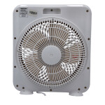 Krypton 10" Box Fan- KNF6025| High Performance Box Fan with 3-Speed Controls and 5 Leaf Blades| Powerful, Silent Circulation and Efficient Cooling