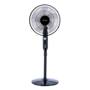 Krypton 16" Stand Fan- KNF6153N| 3 speed fans| 60 mins timer | Pedestal Fan With 5 Leaf Blades For Strong Wind And 3-Speed Levels| High Performance 60W Motor