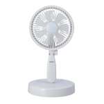 Krypton Multifunction Rechargeable Fan, Adjustable Height, KNF6266 | 3 Speed Settings | Portable Fan with LED Light | Silent and Energy Saving Fan