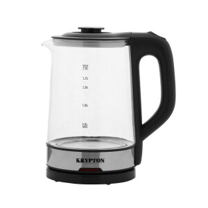 Krypton 1500W Electric Glass Kettle - Boil Dry Protection | Auto Shut Off | Fast Boil & Easy to Clean | Ideal