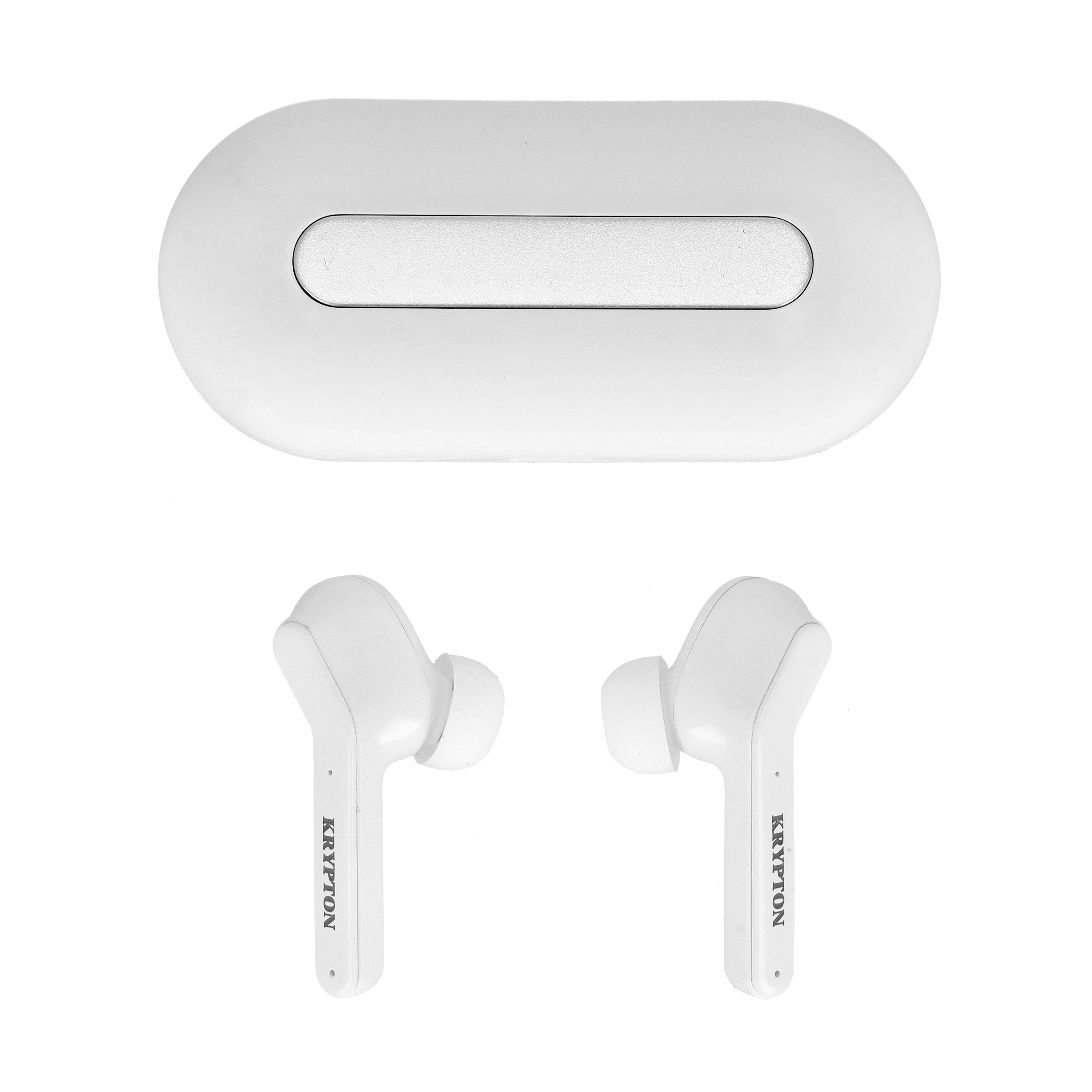 Krypton KNTWS5376 True Wireless Ear Buds - 3H Playing Time | Portable Rechargeable Charging Case | 200 Hours Stand By | Touch Controls | 2 Years Warranty 