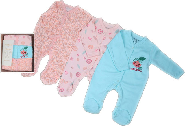 Pack of 3 Sleepsuit Set - Rompers, Long Sleeve from Londony Baby