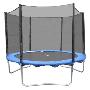 Trampoline Fitness Exercise Equipment With Safety Enclosure, 10Ft