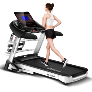 DC Motorized 3.5HP Treadmill with 5″ LCD Display Screen - User Weight: 120KGs