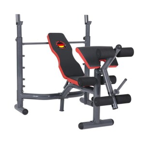 Multifunction Bench with Preacher Curl Leg Developer Adjustable for Olympic Workout