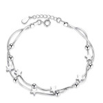 Modern 3 Stylish Deigns Silver Bracelet For Women