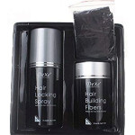 2-Piece Hair Building Fibers And Hair Locking Spray Set Black