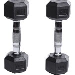 Hex Rubber Dumbbell - 2x2.5kg