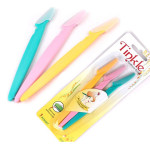 3-Piece Eyebrow Razor Kit Pink/Yellow/Blue