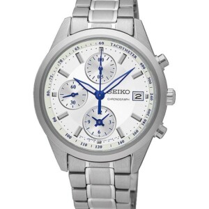 Men's Stainless Steel Chronograph Watch Sne366p1