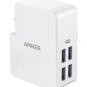 4-Port USB Wall Charger White