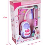Portable Lightweight Childrens Magical Vacuum Cleaner With Cleaning Kit Toy 46.2x28.2x13.8cm