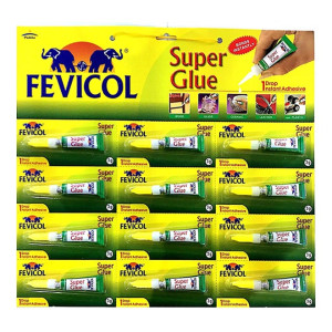 12-Piece Super Glue Adhesive Set,  12x3g White