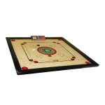 Classic Portable And Durable Medium Wooden Carrom Board With Plastic Coins