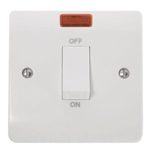 DP Switch With Neon White/Silver/Red 5x5centimeter