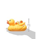 4-Piece Duckie Family Bath Toy Set 0170338 Floats On Water Phthalate Free Vinyl Bath Toy