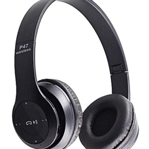 P47 On-Ear Bluetooth Headphones Black