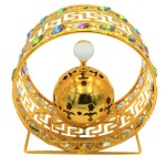 Bakhour Incense Burner Gold 9x13centimeter