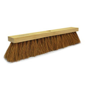 Coco Brush with Plain Wooden Handle Multi Color 18inch