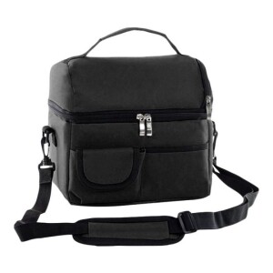 Thermal Insulated Lunch Bag Black 23x16x25cm