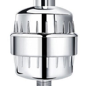Shower Water Purifier Treatment Silver/White/Blue 19.5x9x9centimeter