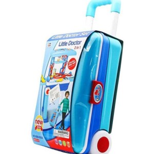 2 In 1 Little Pretend Doctor Play Set With Suitcase Trolley Educational Toy For Kids 63x53x25cm