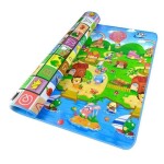 2Mx1.8M Kid Baby Play Mat Floor Activity Happy Farm Rug Child Crawling Carpet