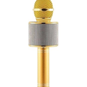 Wireless Handheld Bluetooth Karaoke Microphone With USB KTV Player WS-858 Gold/Silver