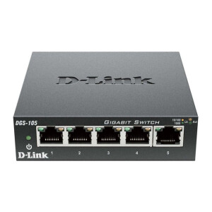DGS-105 5-Port Gigabit Unmanaged Desktop Switch Black
