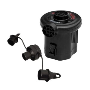 Quick Fill Battery Air Pump With 3 Nozzle Black