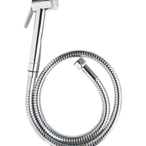 Toilet Spray Shattaf With Flexible Hose And Hook Silver