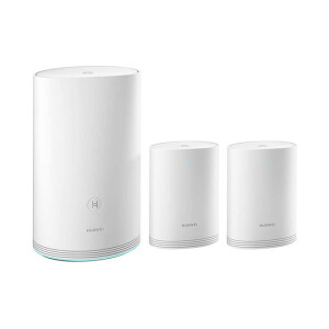 WS5280 Whole Home Mesh Wi-Fi (1 Base + 2 Satellites) Router, Home Wi-Fi Q2 Pro System, Gigabit Powerline, Full GE Ports, Seamless Roaming, Lower Latency, Plug & Play White